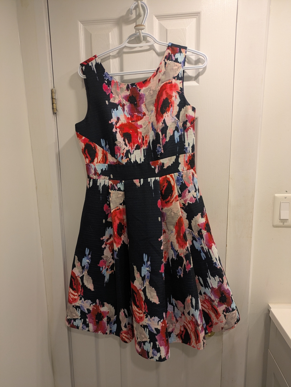 Kate Spade Navy Floral Fit-and-Flare Dress